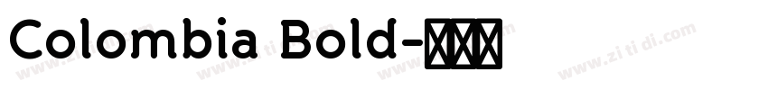 Colombia Bold字体转换